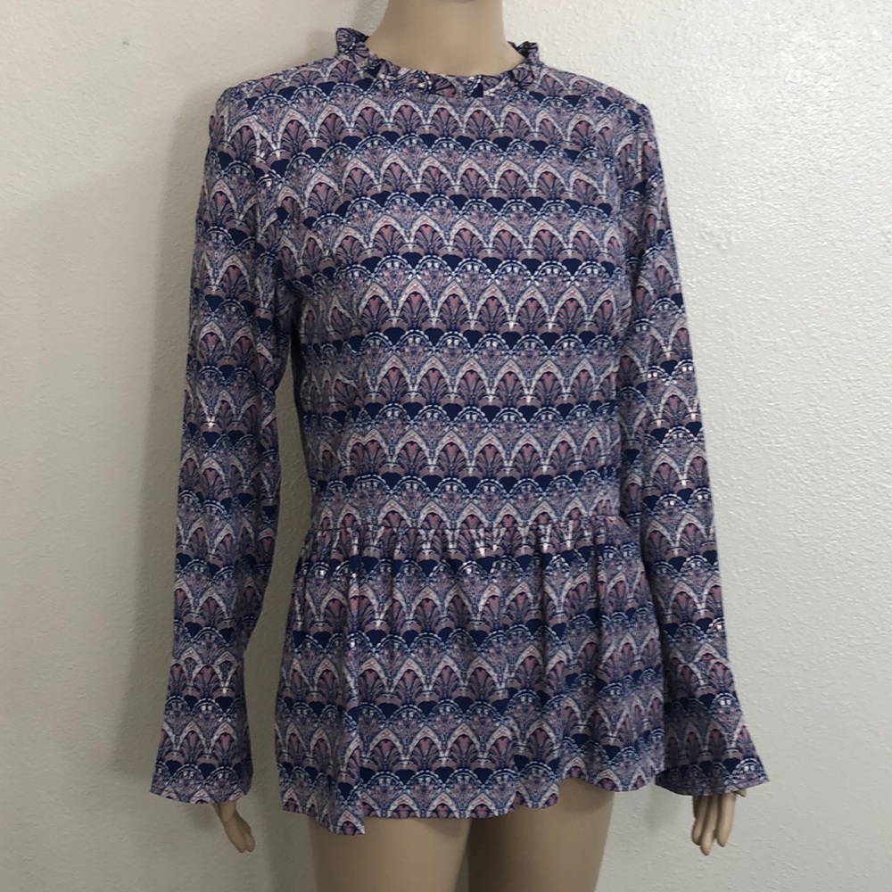 🆕 Ivanka Trump Peplum Bell Sleeve Blouse